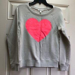 Victorias Secret Neon Heart Sweatshirt XS